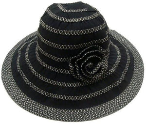 Ladies Playa Hat with Decorative Flower - RMOHATS