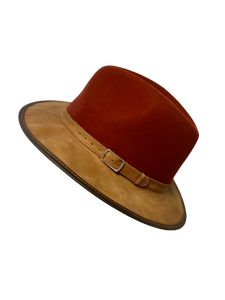 The Town & Country - Full Grain Leather with Natural Wool (Tuscan) - RMOHATS