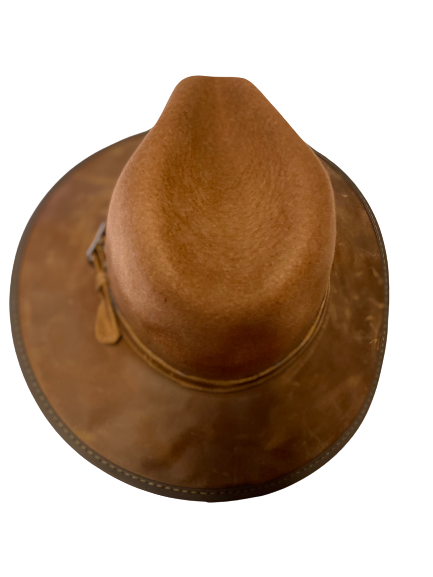 The Town & Country - Full Grain Leather with Natural Wool (Oak) - RMOHATS