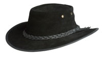 Outback Wide Brimmed Suede-Black - RMOHATS