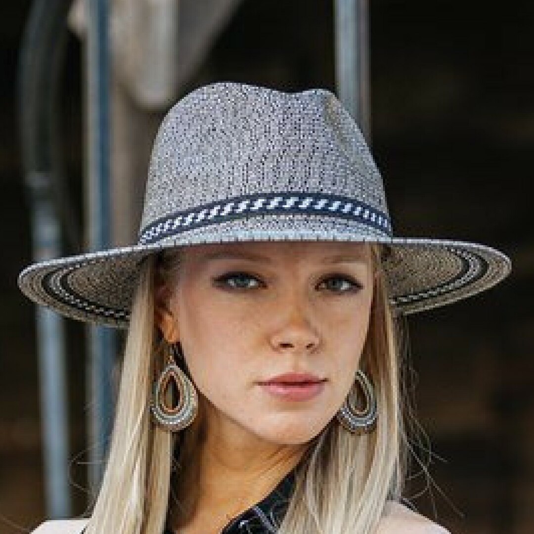 Ladies Packable Panama Style Sun Hat - Adjustable - RMOHATS