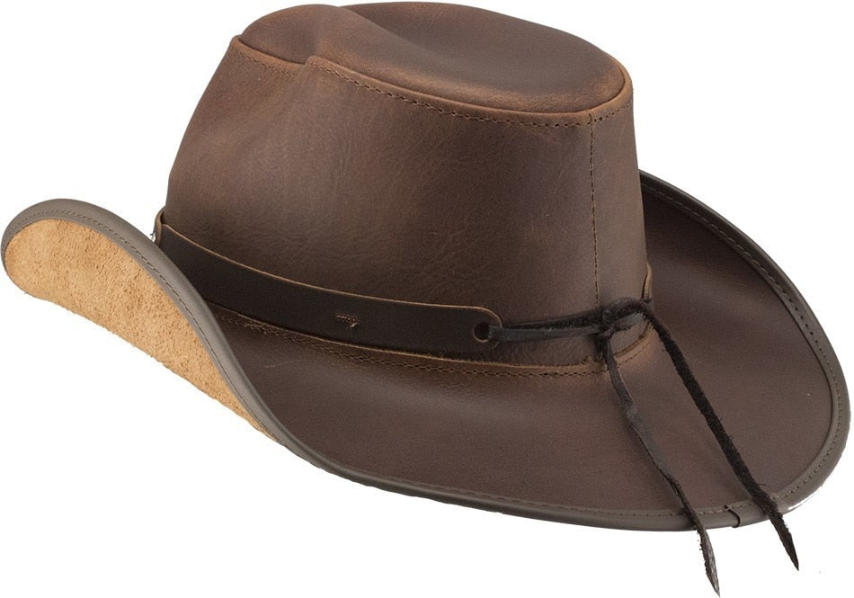 The Bison -  Waxed Leather - with Silver Nickel - RMOHATS
