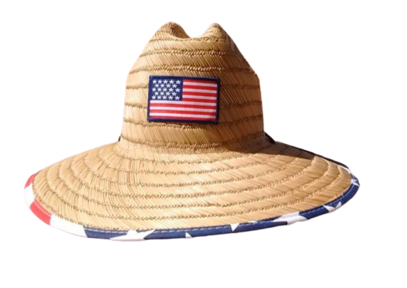 USA Wide Brim Stars & Stripes Sun Protection Hat - One Size Fits Most - RMOHATS