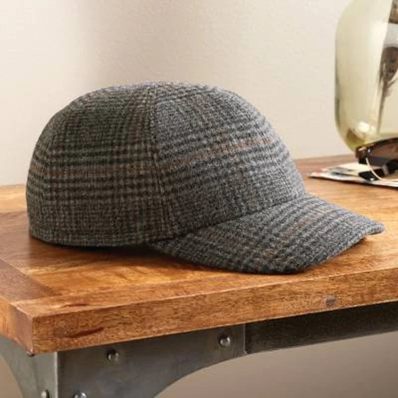 Goretex Waterproof Wool Baseball Hat with Fleece Tucked Earflaps - Best Seller!