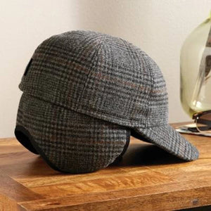 Wool baseball hat with ear best sale flaps