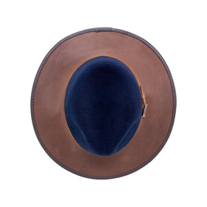 Town and Country  - Full Grain Leather & Wool (Sapphire) - RMOHATS